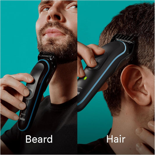 Braun All-In-One Style Kit Series 5 Mgk5410, 9-In-1 Everyday Grooming Kit For Men, For Beard Trimming, Hair Clipping, Ear, Nose & More, With Ultra-Sharp Blade, Pouch, Waterproof
