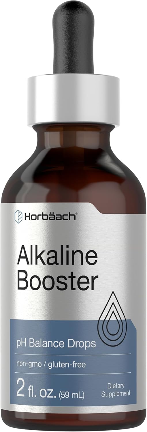 Horbäach Alkaline Booster Drops | 2 FL Oz | pH Balance | Non-GMO & Gluten Free Supplement