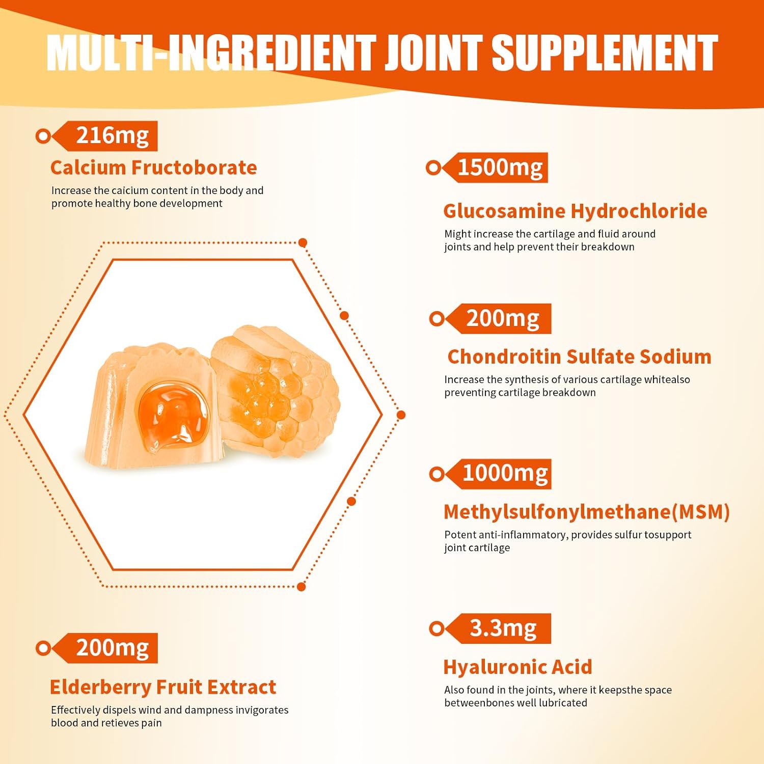 Buy Glucosamine Chondroitin Gummies With Msm For Men Women - Sugar Free Extra Strength Joint Support Glucosamine Gummies Supplement For Adults Flexibility Back Knees Hands Pineapple Flavor (2 Packs) On  Free Shipping On Qualified Orders