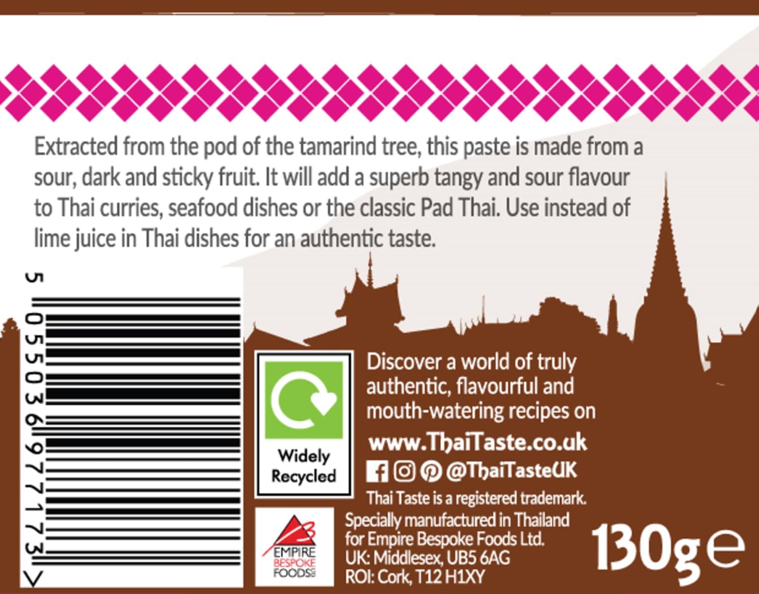 Thai Taste Tamarind Paste 130G - Pack Of 4