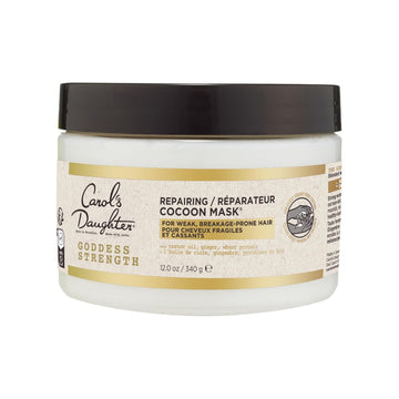 Carol'S Daughter Goddess Strength Repairing Cocoon Hydrating Hair Mask For Waves, Coils And Curls, Hair Treatment With Castor Oil, 12 Oz