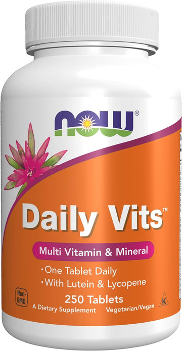 Now Supplements, Daily Vits™, One Tablet Daily With Lutein & Lycopene, 250 Tablets
