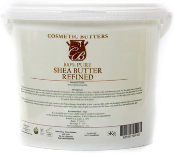 Mystic Moments | Shea Butter Refined Butter 5Kg - Pure & Natural Cosmetic Butters Vegan GMO Free
