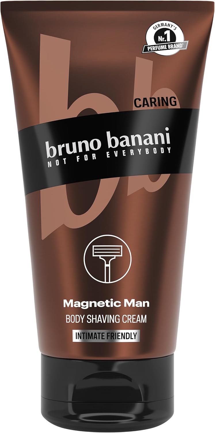 Bruno Banani Body Shaving Cream Magnetic Man 3-In-1 Shaving Cream With Captivating Woody Scent, 150 Ml