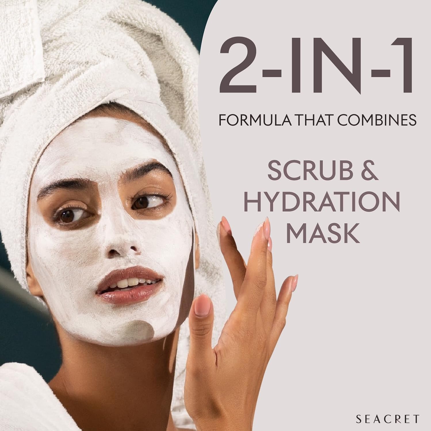 Seacret 2-In-1 Facial Scrubbing Mask – Exfoliating Face Scrub & Mask | Gentle Face Scrubber Exfoliator For Deep Cleansing & Radiant Skin | Infused With Dead Sea Minerals & Pumpkin Enzyme And Kaolin