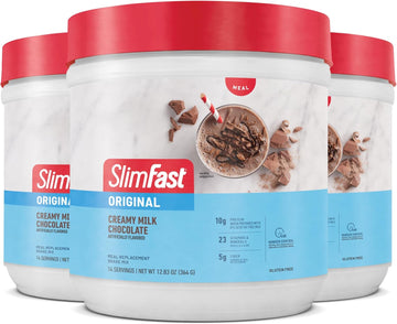 Slimfast Original Meal Replacement Powder, Creamy Milk Chocolate, Shake Mix, 10G Of Protein, 14 Servings (Pack Of 3) (Packaging May Vary)