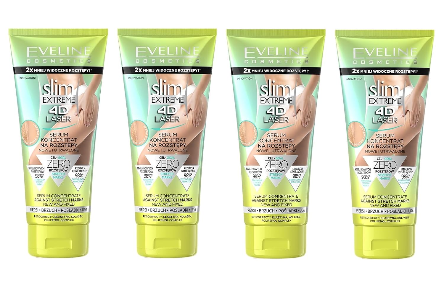 Eveline Cosmetics Slim Extreme 4D Stretch Mark Serum – Advanced Reticorrect® Formula For Reducing Existing & Preventing New Stretch Marks