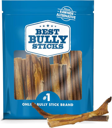 Best Bully Sticks Odorless 4-8 Inch Odor-Free Bully Sticks for Dogs - 100% Natural Grass-Fed Beef for Small, Medium, Large Dogs and Puppies - Grain and Rawhide Free Bully Stick Dog Chews | 8 oz