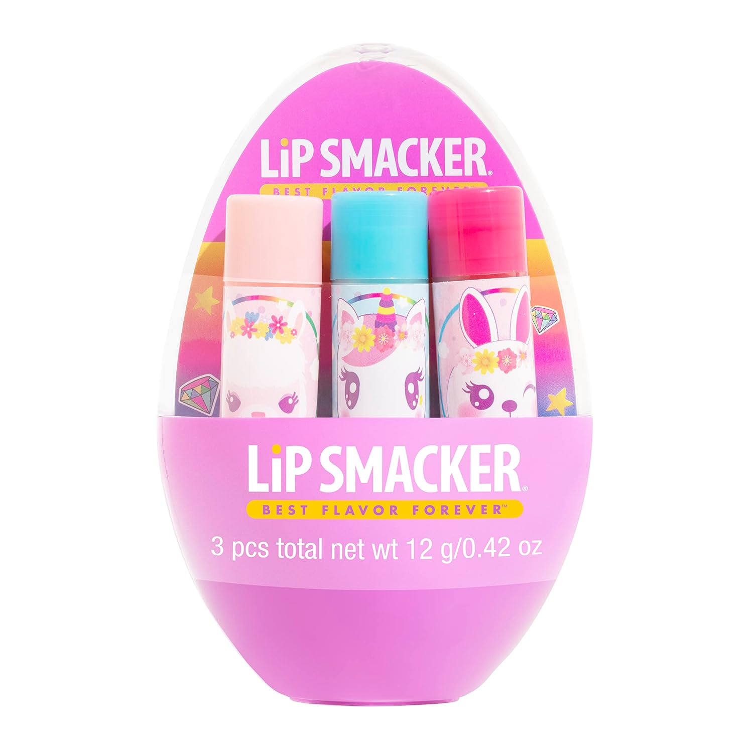 Lip Smacker Easter Trio Egg - Unicorn | Easter Basket Stuffers for Children