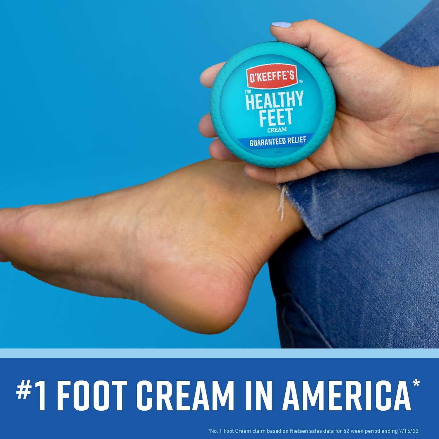 O'Keeffe's for Healthy Feet Foot Cream; Guaranteed Relief for Extremely Dry; Cracked Feet; Instantly Boosts Moisture Levels; 3.2 Ounce Jar; (Pack of 2) : Beauty & Personal Care