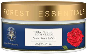 Forest Essentials Velvet Silk Body Cream Indian Rose Absolute - 200G : Personal Care Products : Beauty & Personal Care