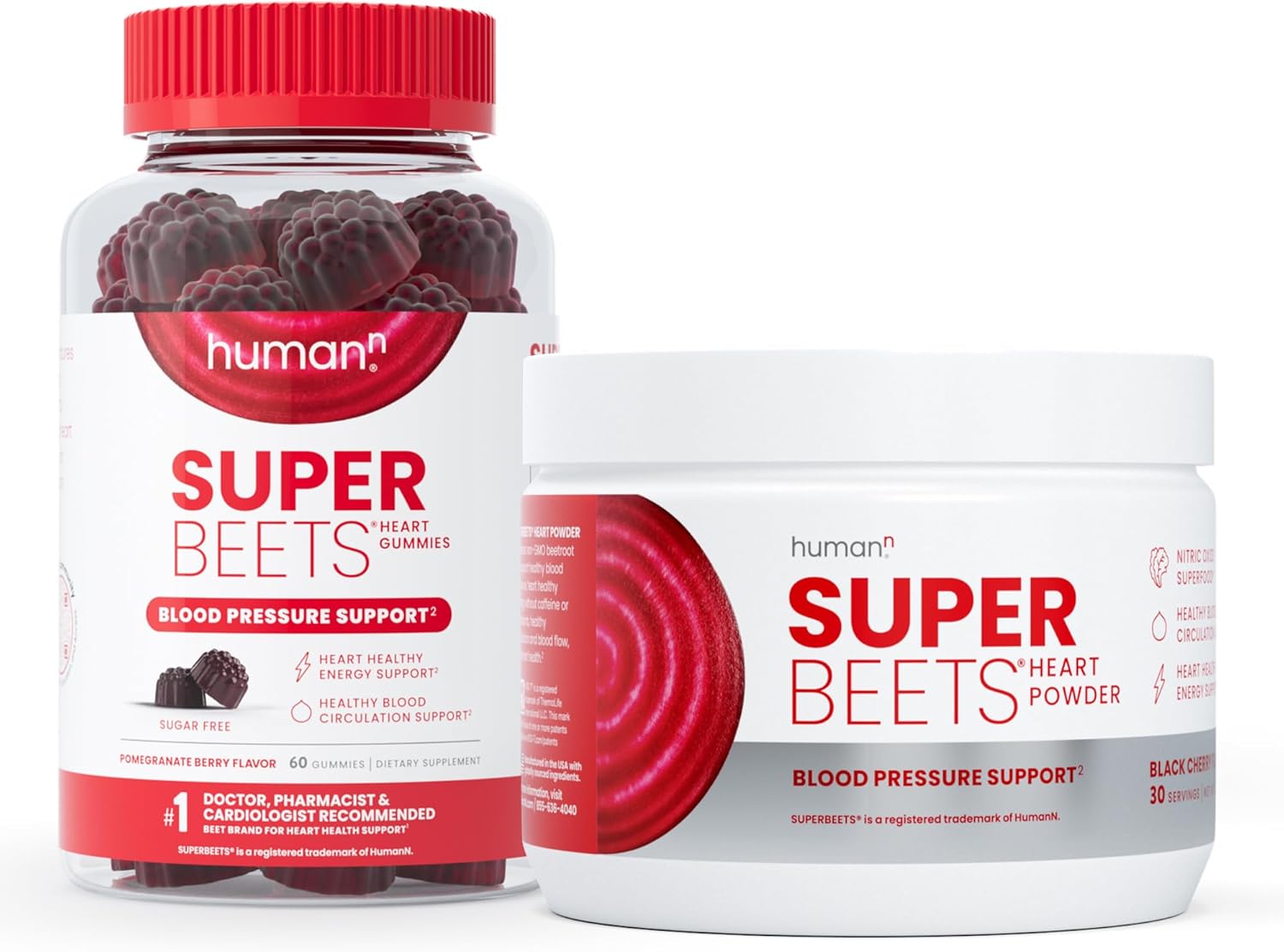 Humann Superbeets Heart Gummies & Superbeets Black Cherry Powder