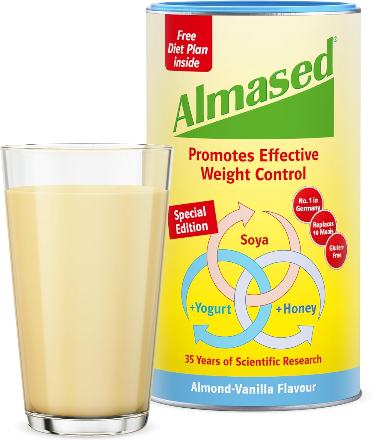 Almased Almond-Vanilla Meal Replacement Shake - Protein Powder for Weight Loss, 500 g : Amazon.co.uk: Health & Personal Care