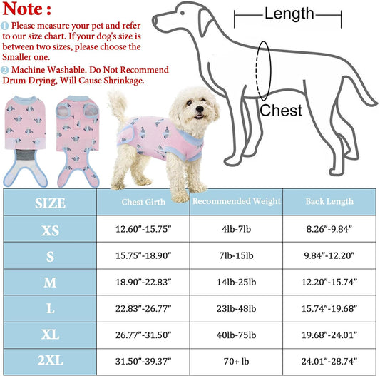 IDOMIK Dog Recovery Suit After Surgery,Breathable Dog Surgery Recovery Suit for Female Male Dogs Cats,Dog Surgical Onesie for Spay Neuter Surgery,E-Collar Cone Alternative Anti-Licking Abdominal Wound