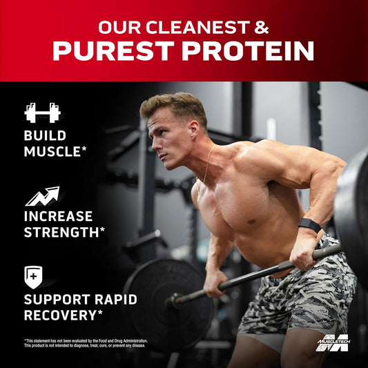 Muscletech Iso Whey Isolate Protein Powder, Vanilla - Post Workout Gym Supplement For Lean Muscle Gain, Body Building Weight Gainer & Recovery - 25G Protein, Bcaa, Eaa & 0 Added Sugar - 2Lbs