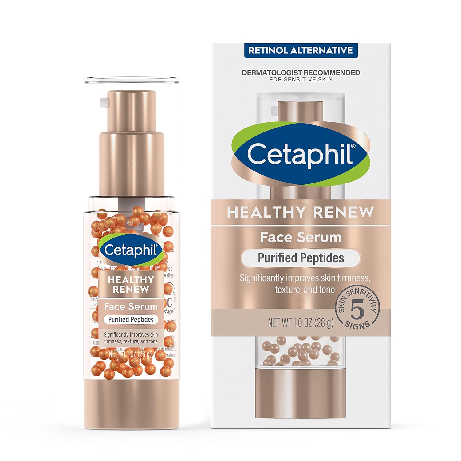 Cetaphil Healthy Renew Anti Aging Face Serum 1 , Retinol Alternative Serum for Face with Niacinamide & Peptides, Skincare for Sensitive Skin with Vitamin B Complex, Fragrance Free
