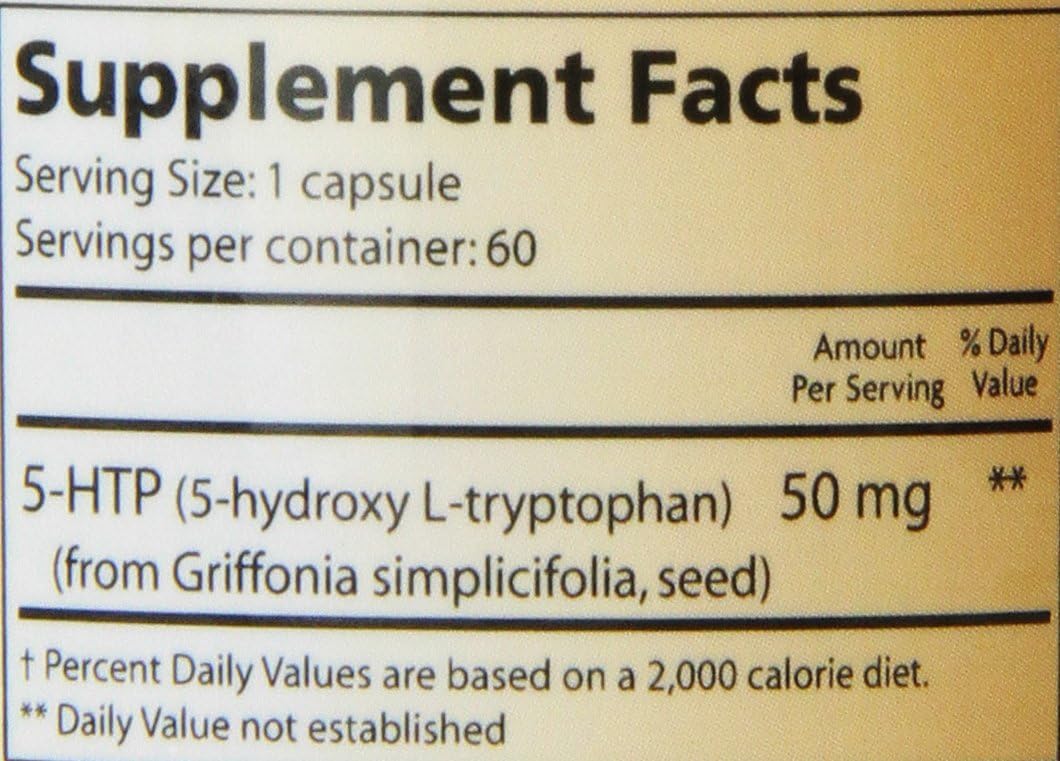 Lidtke Technologies Diet Supplement 5- Htp Capsules, 60 Count : Health & Household