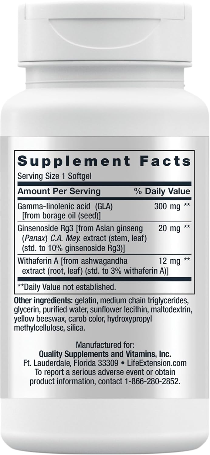 Life Extension GEROPROTECT Longevity A.I. - Anti-Aging Supplement with Gamma-linolenic Acid (GLA) from Borage Seed Oil and Ginseng Extract for Stem Cell Health –Gluten-Free, Non-GMO – 30 Softgels