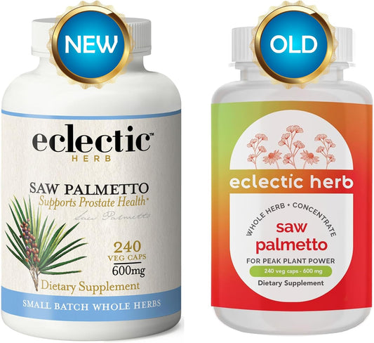 Eclectic Institute Fresh Freeze-Dried Saw Palmetto - 600 mg - 240 Vegetarian Capsules