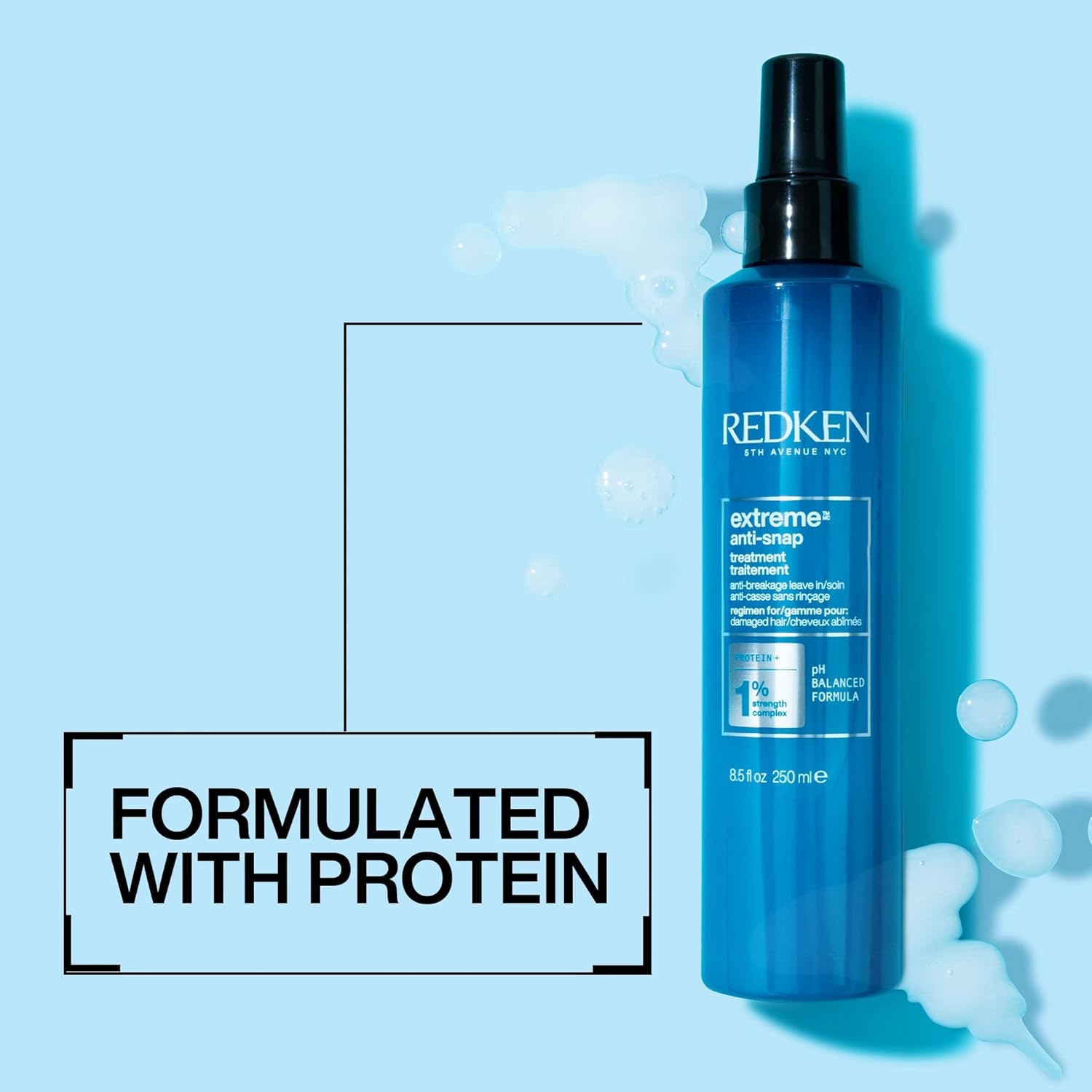 REDKEN Anti-Breakage Leave-In Treatment, Conditioner For Dry, Damaged Hair, Fortifies and Helps Reduce Breakage, Infused With Proteins, Extreme Anti-Snap, 250 ml : Beauty & Personal Care