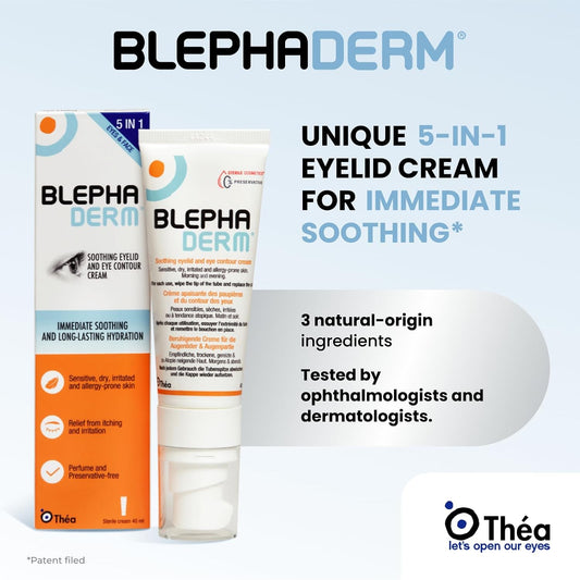 Blephaderm® Soothing Eyelid And Eye Contour Cream - Soothes, Protects, Repairs, Moisturises And Reduces Puffiness - For Sensitive, Dry, Irritated, Skin Around The Eye Area. 40Ml
