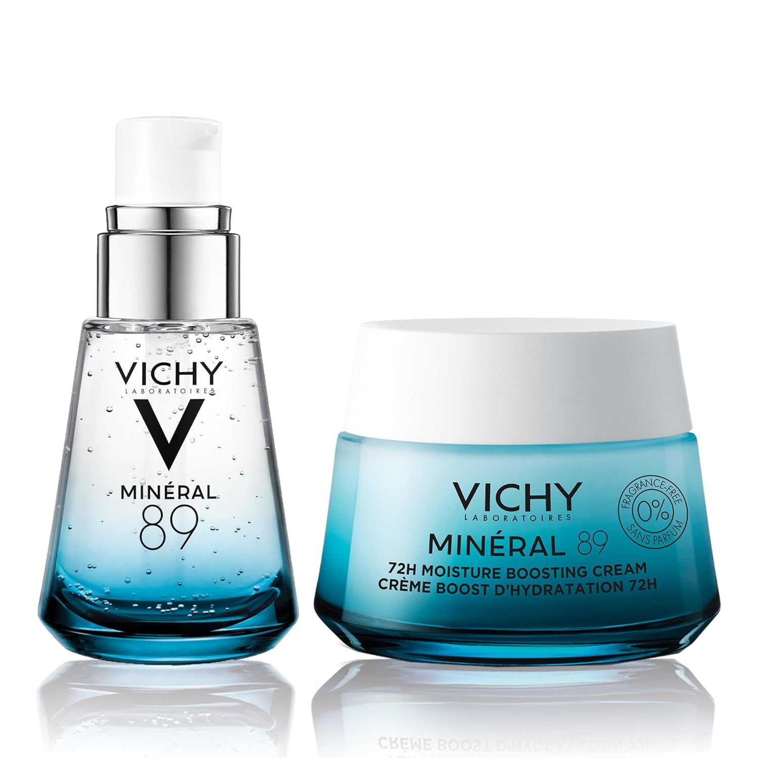 Vichy Mineral 89 Fortifying & Hydrating Daily Skin Booster | Pure Hyaluronic Acid Serum For Face | Plumps & Hydrates | Repairs Skin Barrier| Lightweight Moisturizing Gel | Fragrance Free & Oil-Free