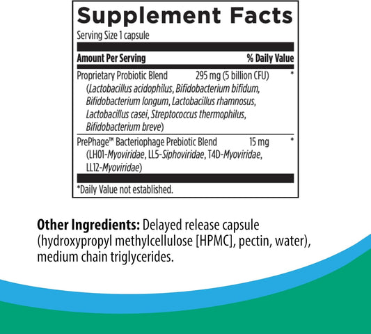 Rootcology By Dr. Izabella Wentz | Microphage | Four-Phage Bacteriophage Formulation + Seven Strains Of Probiotics To Promote Healthy Gastrointestinal And Immune Function | 60 Vegetarian Capsules