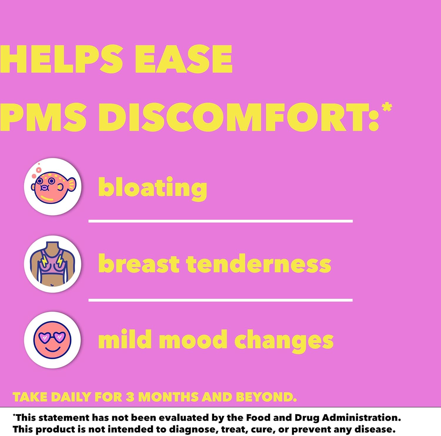 Midol Supplements Peace Out PMS, PMS Support Supplement, Formulated with Chasteberry to Help Ease Breast Tenderness & Mild Mood Changes, Also with Ginger Powder & Valerian Extract, 30 Count : Health & Household