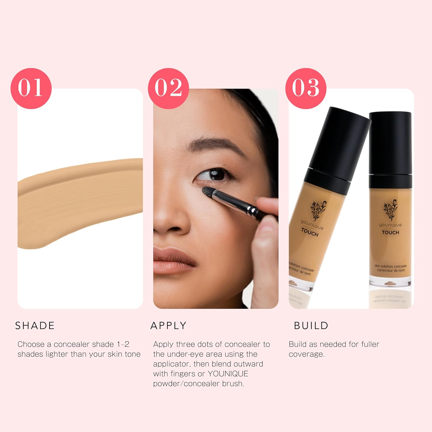 Younique Touch Skin Solution Concealer | Velour | Full-Coverage & Long-Lasting Wear | Nourishing Formula With Caffeine, Vitamin E & Hyaluronic Acid | Seamless Matte Finish : Beauty & Personal Care
