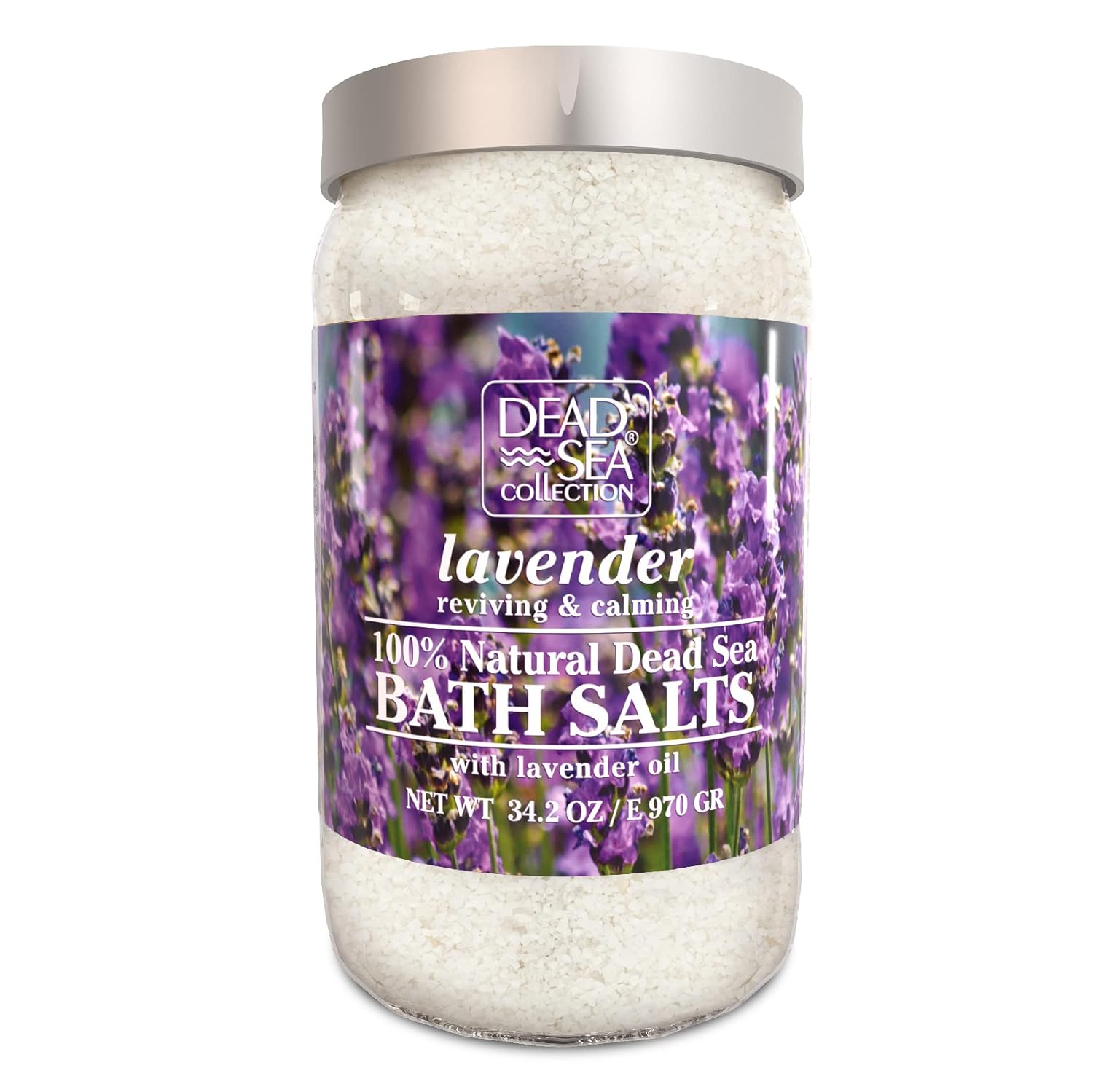 Dead Sea Collection Bath Salts With Lavender – Pure Dead Sea Salt And Lavender Oil - Nourishing Soothing And Relaxing Skin And Muscle – 34.2 Oz
