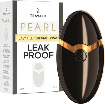 Travalo Perfume Pod Pearl Elegance - High Definition Mini Pump Spray - Portable Travel Perfume Atomizer - Tsa Approved, Leaf-Proof, Airtight - Reusable And Easy Fill - Dark Grey 1.7Oz