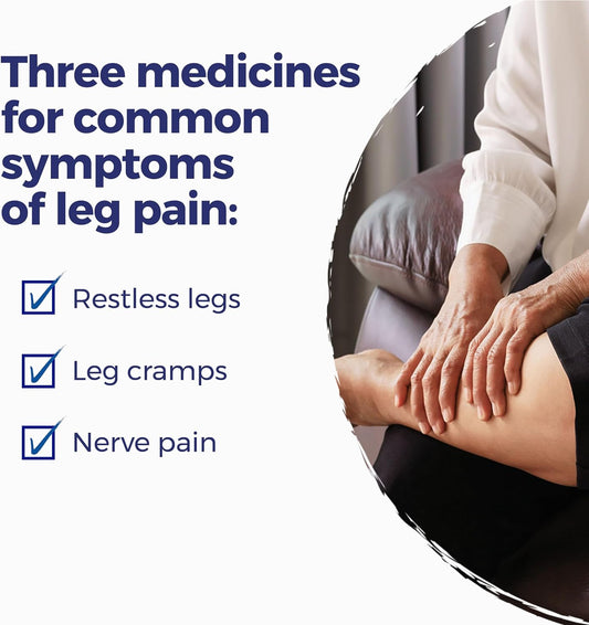 Boiron Leg Pain Relief For Relief From Restless Legs, Leg Cramps, And Shooting Pain - 3 Count (240 Pellets)