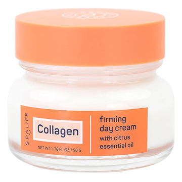 Spalife Collagen Firming Day Cream For Dry Skin, Dehydrated Skin, Loss Of Firmness, Fine Lines & Wrinkles With Collagen, Witch Hazel & Citrus Essential Oil – Plumping Face Cream, Collagen Moisturizer