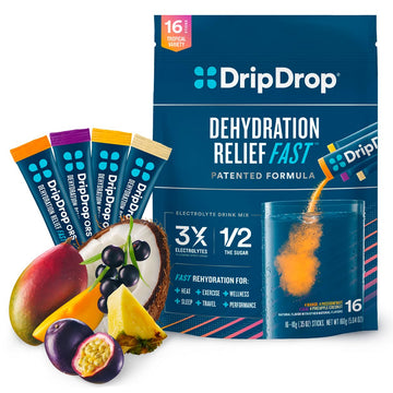 DripDrop Hydration - Electrolyte Powder Packets - Mango, Acai, Passion