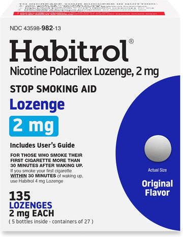 Habitrol Nicotine Lozenges 2 Mg Original Flavor – 135 Count – Stop Smoking Aid – Reduce Cravings And Withdrawal Symptoms