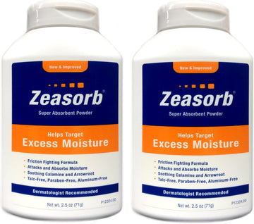 Zeasorb Prevention Super Absorbent Powder, Foot Care, 2.5-Ounce Bottle