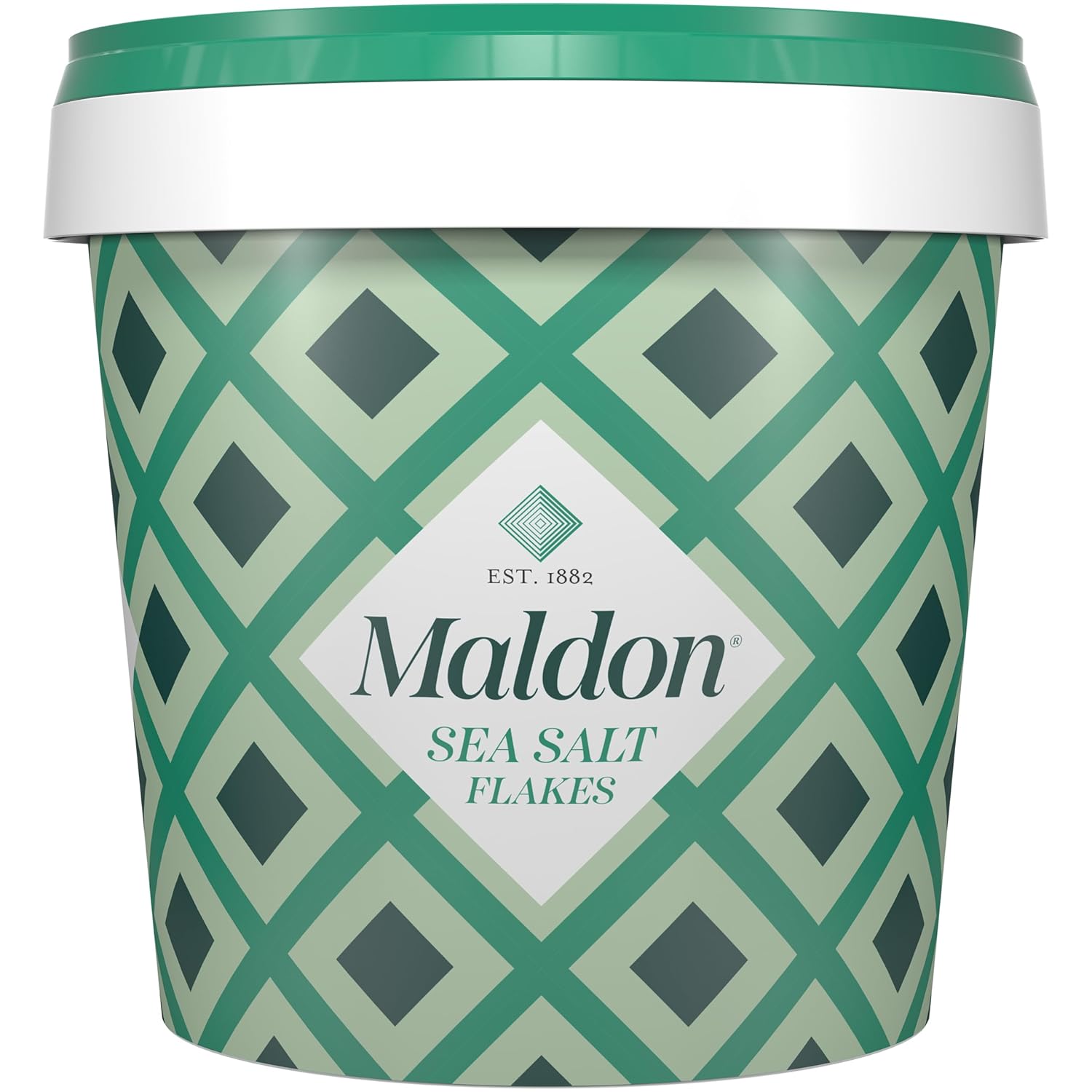 Maldon Salt, Sea Salt Flakes, 20 Oz (570 G), Resealable Tub, Kosher, Natural, Handcrafted, Gourmet, Pyramid Crystals
