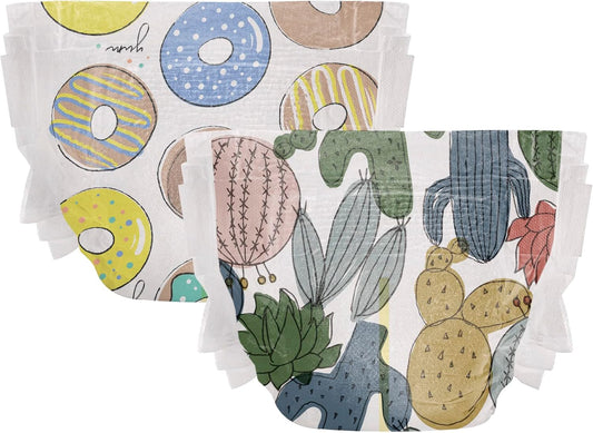 The Honest Company Clean Conscious Diapers | Plant-Based, Sustainable | Cactus Cuties + Donuts | Club Box, Size 3 (16-28 Lbs), 68 Count