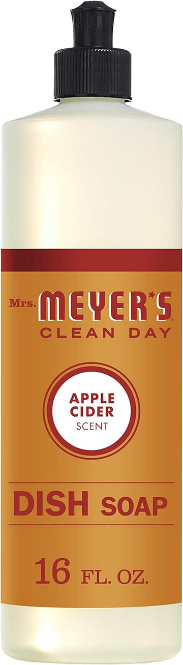 MRS. MEYER'S CLEAN DAY Liquid Dish Soap, Biodegradable Formula, Limited Edition Apple Cider, 16 fl. oz