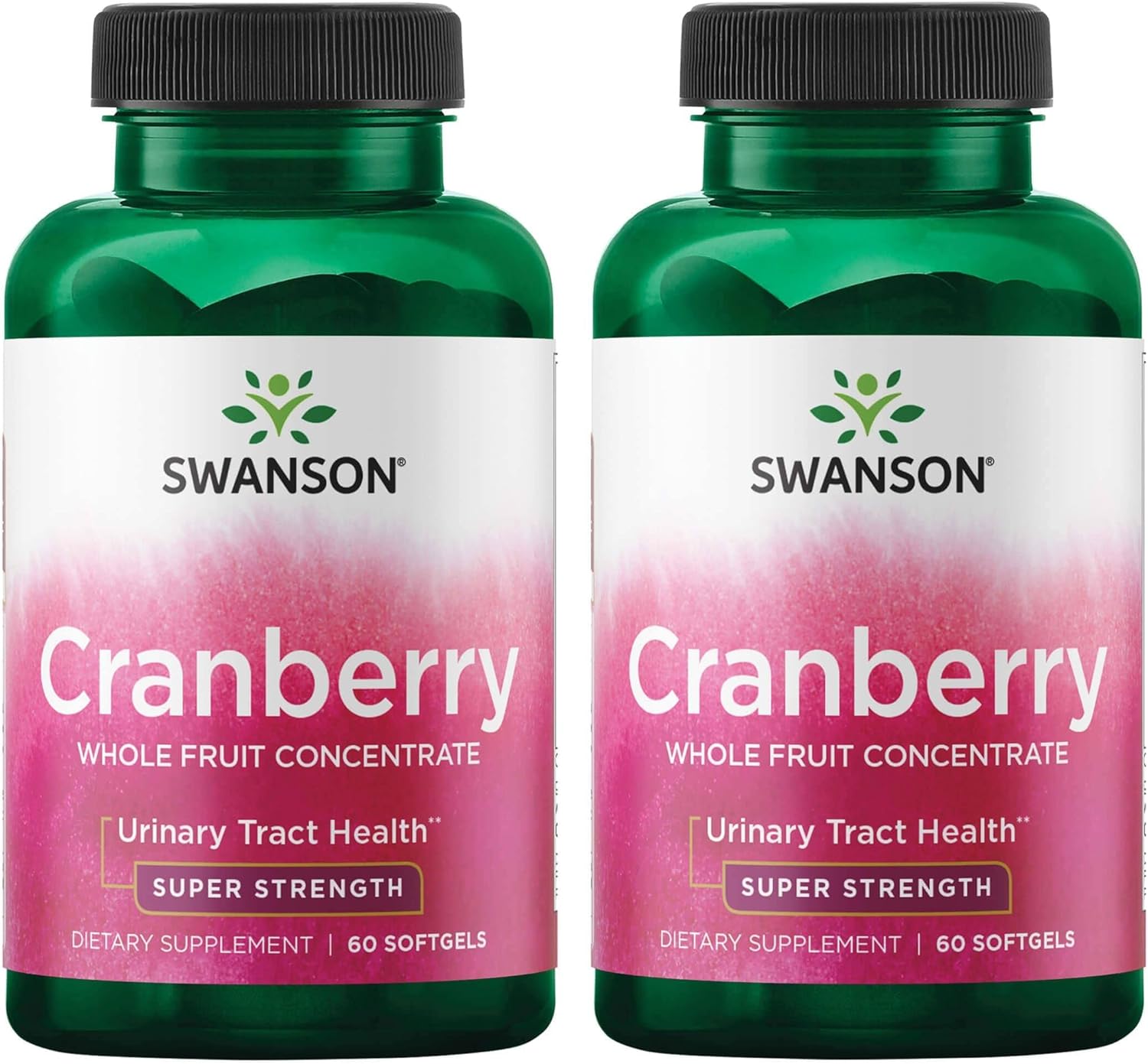 Swanson Super Strength Cranberry Whole Fruit Concentrate 420 Milligrams 60 Sgels (2 Pack)