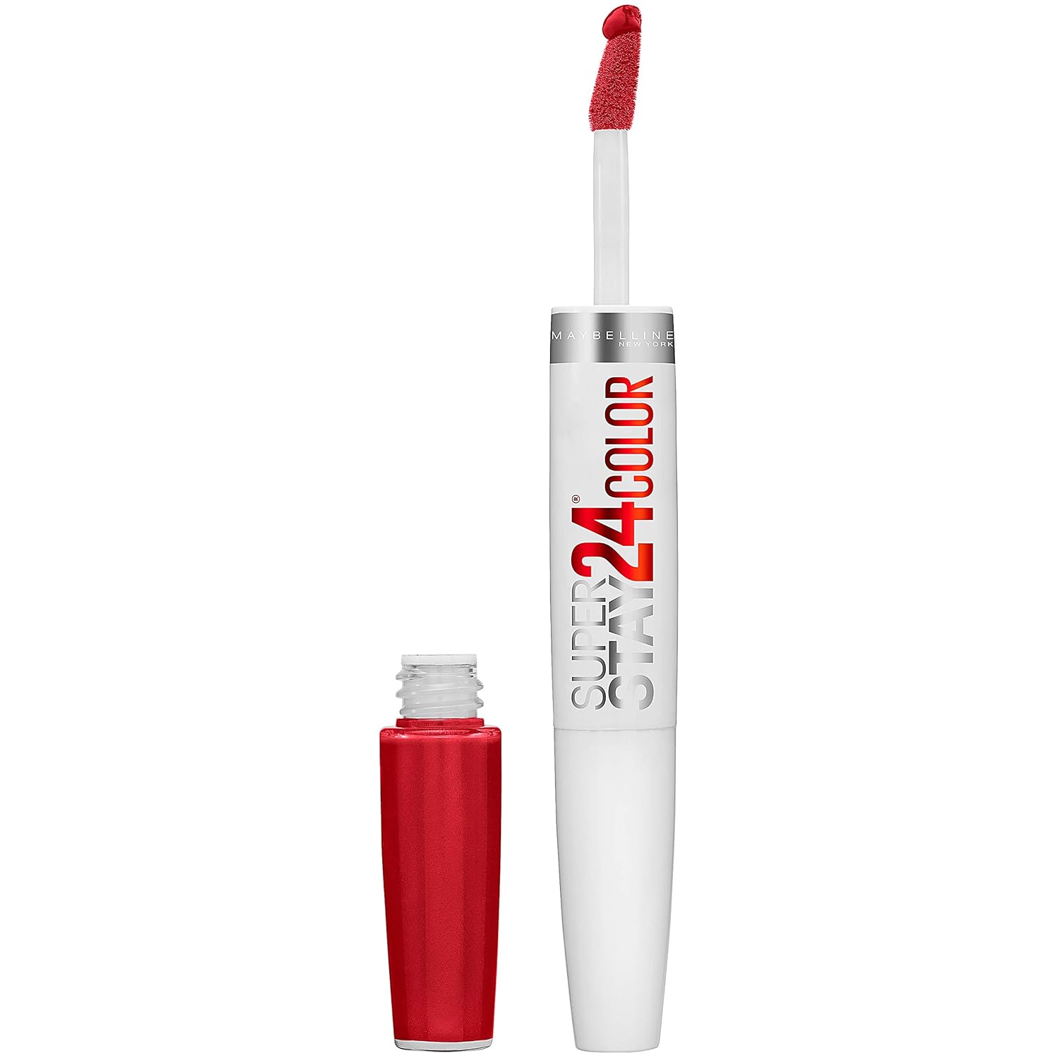 Maybelline Super Stay 24, 2-Step Liquid Lipstick Makeup, Long Lasting Highly Pigmented Color With Moisturizing Balm, 24/7 Fuchsia, Pink, 1 Count