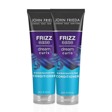 John Frieda Frizz Ease Dream Curls Curly Hair Conditioner, Sls/Sles Sulfate-Free, For Natural Curly Hair, 8.45 Fl Oz (2 Pack)