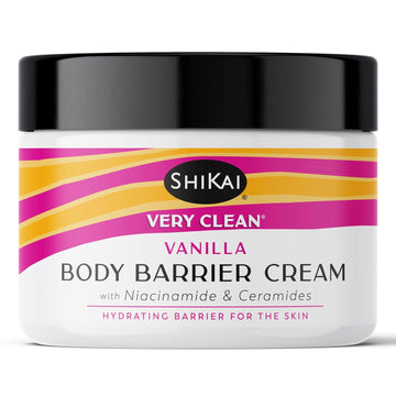 ShiKai Very Clean Moisturizing Body Barrier Cream (Vanilla, 4.5 oz) | Hydrating Barrier for the Skin | With Niacinamide, Ceramides, Shea Butter