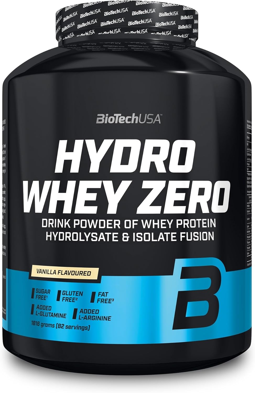 Biotechusa Hydro Whey Zero | Gluten-Free, Sugar-Free, Fat-Free | 80% Protein Content | Fast-Absorbing |Whey Protein Complex, 454 G, Vanilla