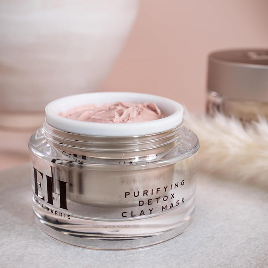 Emma Hardie 50Ml Purifying Pink Clay Detox Mask With Cleansing Cloth, To Cleanse, Balance, Exfoliate & Rejuvenate Skin, Suitable For Most Skin Types, Including Sensitive Skin, Vegan & Cruelty Free