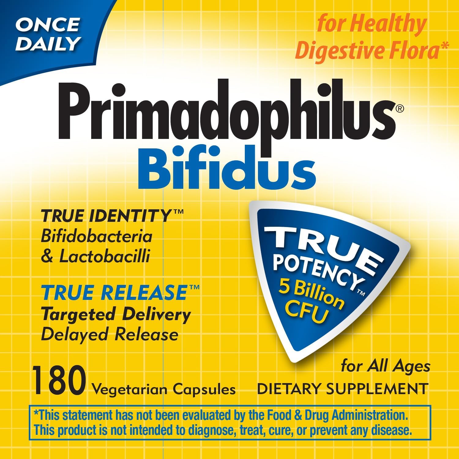 Nature's Way Primadophilus Bifidus 5 Billion 180 Capsules : Health & Household