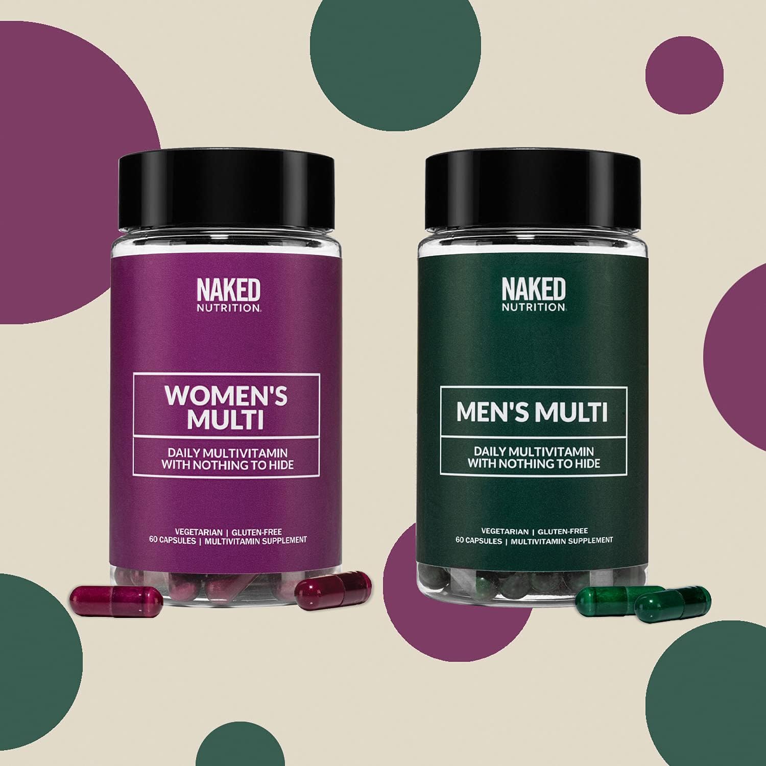 Men’s Multi – Daily Multivitamin for Men – A, C, E, Selenium, Zinc, Fruit and Super Green Extracts and More to Boost Immune Support – Gluten-Free and Vegetarian Daily Vitamins – 60 Capsules : Health & Household