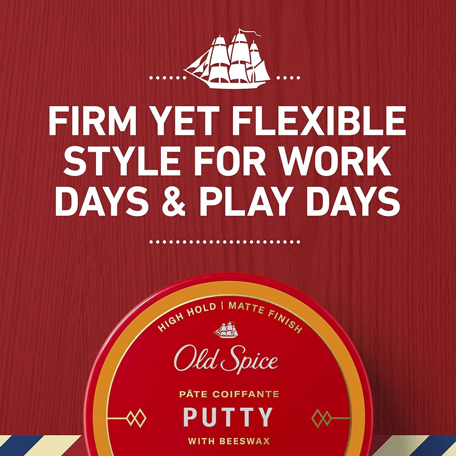 Old Spice Hair Styling Putty for Men, High Hold Matte Finish, 2.22 Oz Each, Twin Pack, NEW Formula : Beauty & Personal Care