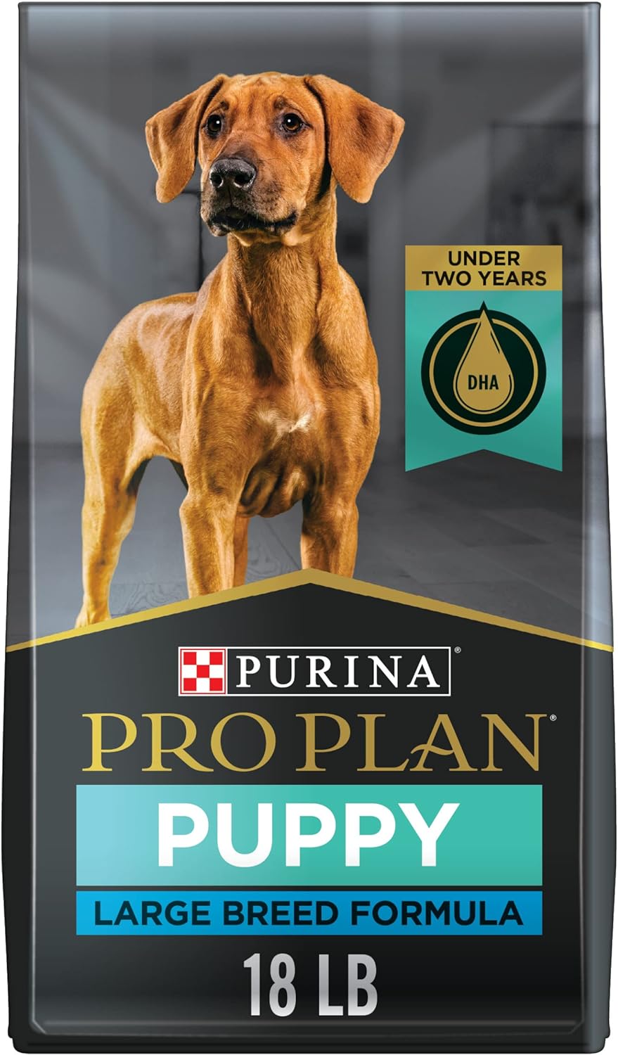 Purina Pro Plan Large Breed Dry Puppy Food, Chicken and Rice Formula - 18 lb. Bag
