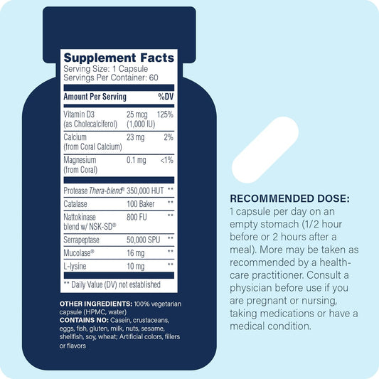 Enzyme Defense Pro, 60 Capsules–Immunity Support Supplement – Formulated With Vitamin D3, L-Lysine, Calcium, And Protease–Enzyme Digestion Support –Immune System